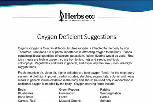 Oxygen Deficient Suggestions flyer