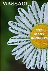 Massage has many benefits poster